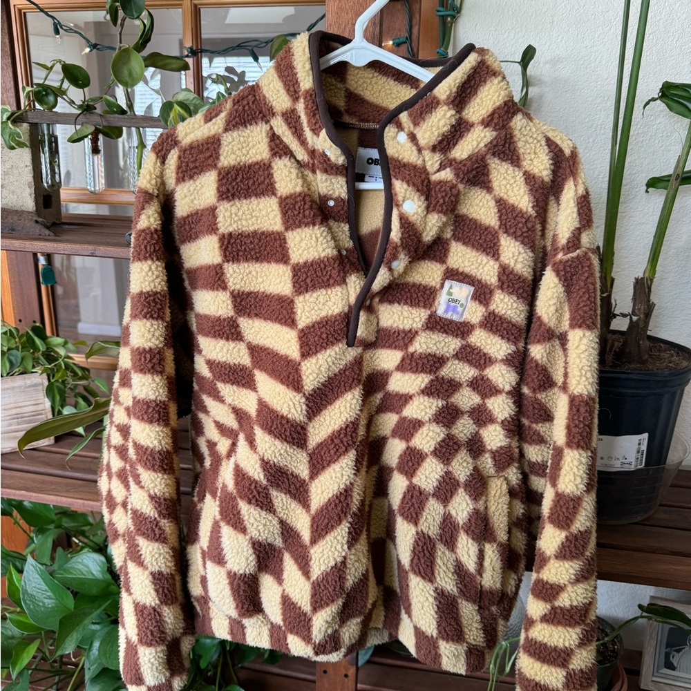 Obey Checkered Fleece Pullover